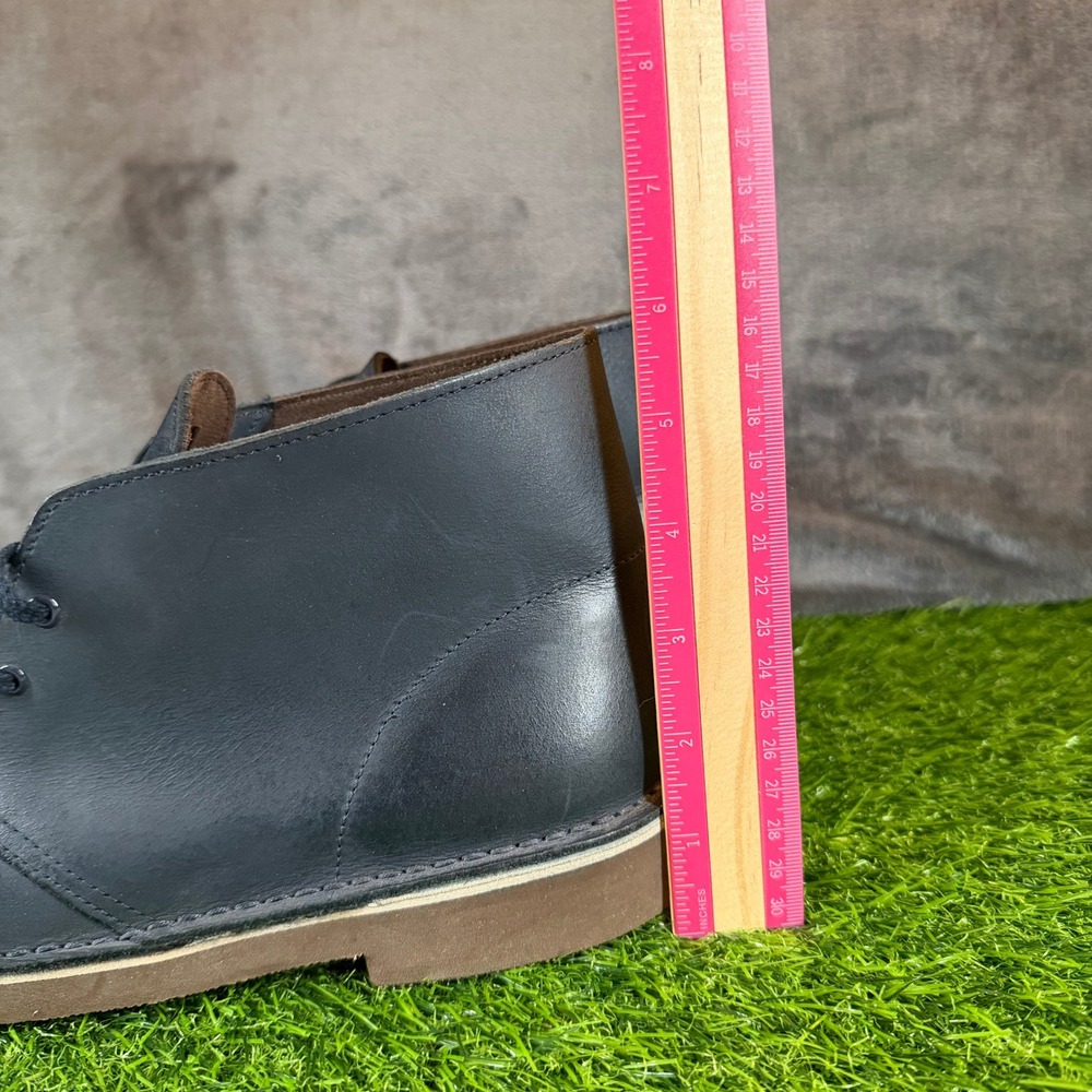 Clarks Desert Boots Mens 9.5 Navy Blue Leather Chukka Boots 261123167085 - Picture 11 of 13